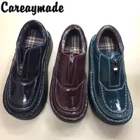 Dress Shoes Careaymade- Top Layer Cow Leather Casual Women's Single Thick Sole Korean Fashion Sewing ShoesDress