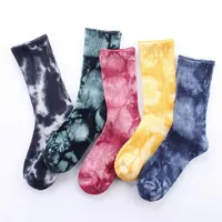 Godlikeu Cotton Sock Mens Tie Dye Fashion Socks Christmas Lady Elite High Quality Stocking224g