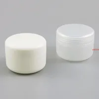 24 x 250g blanco plástico transparente pp pp jar estuche maquillaje cosmético viajero