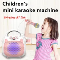 Kids karaok oyuncusu k Sing Home Audio Kablosuz BT Micro Telefon Video Çocuklar Mini Makine TV KTV Konuşmacı Hoparlör Handheld Micro221y