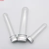30ml 40ml 100ml 50pcs Excelentes tubos de teste de plástico transparentes de alumínio garrafas vazias garrafas de doce de salão Qty246v