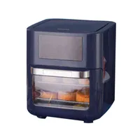 220V/1700W Forno multifuncional do forno doméstico Tela de toque de LED totalmente automática Frita elétrica MZG-DZ1022 Frita de ar sem óleo T220819