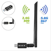 PC 1200Mbps의 USB WiFi 어댑터 USB 3 0 Wi -Fi Dongle Wireless Network Adapter 듀얼 밴드 2 4GHz 300MBPS 5GHz 866MBPS HIGH GAI286I