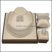 Orecchini collana 2021 Nigerian Woman Bridal Jewelry Set Brand Dubai Design Sets African Beads Custome Custome Drop de Dhgirlssshop Dhzkp