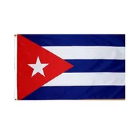 Cuba Cuban Flags Country National Flags 3'x5'ft 100d Polyester Alta calidad con dos arandelas de latón3011
