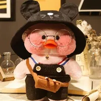 30 سم Kawaii Lalafanfan Cafe Duck Plush Toy Soft Animal Cartoon Cute Duck Stuffed Doll Dold Toys Histricl Histrid Gift for Chil L197V