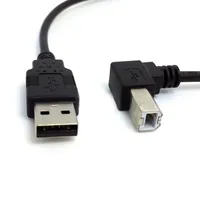 USB 2 0 Um macho a B masculino abaixo do scanner de impressora angular de 90 graus HDD Cabo 1 5m 5ft235p