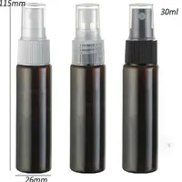 100 x 30 ml Nouvelle mode Amber Brown Travel Plastic Perfume Bottle 30cc Mist Pumpor Atomizer en plastique 1oz mini conteneur de parfum304t