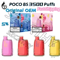 Original POCO BS 3500 Treffer 5% E Zigaretten -Einweg -Vapes 1500mAh Battery Mesh Spulenstifte