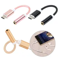 100pcs Tip-C ila 3 5mm kulaklık kablosu adaptörü USB 3 1 Tip C USB-C Erkek ila 3 5 Aux Audio Dişi Jack için xiaomi 6 Mi6 Letv 2 Pro 22707