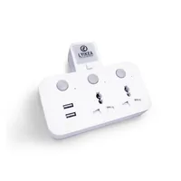 Creative Smart White White Multi-channel Cord Plug Plug Extension Strip di alimentazione USB con centratura notturna multifunzione WH219c