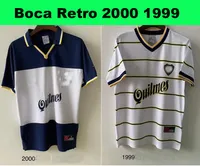 99 00 94 Boca Juniors 레트로 축구 유니폼 Maradona Caniggia Riquelme 2000 1999 빈티지 팔레르모 축구 셔츠 Maillot Camiseta de Futbol