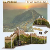 Great Wall 3D Puzzles Building Model Kit Diy Handmbling World Atracciones Atracciones Educación Juguetes para niños Regalos creativos Home225p