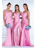 2022 In Stock Sexy Wedding Bridesmaid Dresses backless luxury formal dress sleeveless empire waist dress Floor Length mermaid bridesmaid gowns