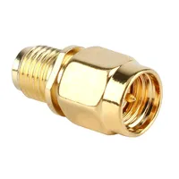 Lote de 50pcs para RF Coaxial Cable Gold Plated Color RP SMA MECK feminino para SMA Male Plug Straight Mini Jack Plug Wire Connector Adapte272h
