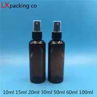 50 pcs 5 10 100 ml Bright Brown Plastic Perfume Spray Empty Bottles Portable Lotion Small Watering Can Container 291U