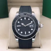 Men's 40mm Wristwatches Tape Watch Men Folding Buckle Automatic Quartz Sports Waterproof Submarine Rubber Stainless Steel Gif1723