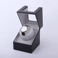 Assistir enroladores de alta classe Shaker Winder Holder Display Automatic Mechanical Winding Box Jewelry Watches Black288Z