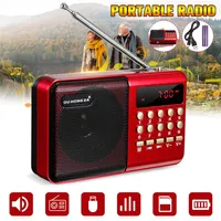 Neue Mini Tragbare Radio portatile Digital FM USB TF Mp3 Player Lautsprecher WiederaufladBare2396