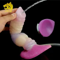 마사지 섹스 진동기 장난 음경 음경 수탉 Yocy 실리콘 사정 판타지 매듭 딜도 장난감을위한
