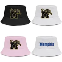 Memphis Tigers Basketbol Altın Logo Erkek ve Kadın Buckethat Serin Spor Kovası Beyzbolcap Örgü Eski Baskı Pembe Meme Kanseri USA293D