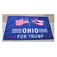 Ohio pour Trump Flags Custom 3x5ft imprimé 100% polyester simple imprimement extérieur intérieur 231n