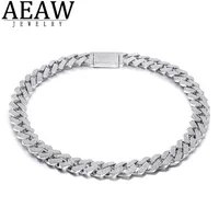 AEAW 18 Inch 925 Sterling Silver Gettion Iced Out Moissanite Diamond Hip Hop Cupan Rink Chain Miami Netclace Jewelry for Mens X050285Q