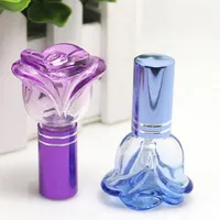 2017 New Fashion 100pcs Lote 6 ml Flower Glass Perfum Bottles Atomizador de spray vacío242U