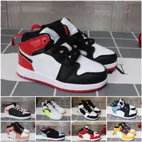 Kids shoes OG 1 1s Basketball Shoes Children Boy Girl 1 Top 3 Bred Black Red White Sneakers Size 26-352639