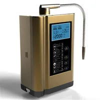 أحدث آلة تنقية المياه القلوية ماء آلية عرض درجة الحرارة نظام الصوت الذكي 110-240V الذهب الأبيض الألوان الأزرق 242K