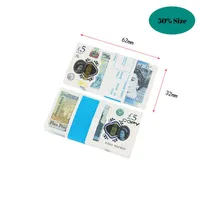 Prop Game Money Copy UK Pounds GBP 100 50 Notas Extra Bank Strap - Pel￭culas Reproducen Fake Casino Po Booth para pel￭culas TV Music Video245v