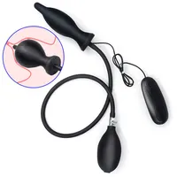 Silicone Expand Inflatable Vibrating Plug Body-Safe Medical Grade Waterproof Butt Care Massager for Beginners and Advanced Users1949