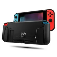 Nintendo Switch için TPU Kılıf Konsolu Şok geçirmez Sağlam Koruyucu Kabuk Silikon NS Kapak Temel Braket Montaj Tutucu Stand Full Pro276a
