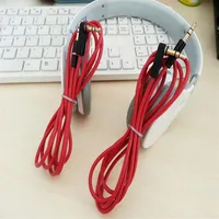 Czerwony 1 2M 3 5 mm samca L Plug Stereo Aux kabla kablowa audio do studyjnego solo słuchawkowego Telefon komórkowy 5PCS LOT2458