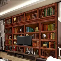 Yeni özel 3D Güzel Oturma Odası Kitaplık Kitaplık 3D Duvarlar İçin Duvar Kağıdı Duvarlar için 3 D Oturma Odası 277H