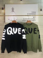 Tasarımcılar Sweaters Erkek Kadınlar Yüksek Kaliteli Kış Adam Kazak Markaları Örgü Düşük Boyun Erkek Hoodies Eski Çiçek Örme Alfabe Jakard