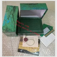 Luxo Green Green Original Watch Boxes Livret Bolsa para DateJust 116660 116610 116710 Man Women Watches Box279C