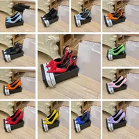 Yüksek topuklu kadın elbise ayakkabıları tasarımcısı moda lüks teknoloji kumaş sandalet işlemeli şerit ayakkabı dantel kutusu