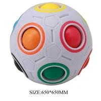 Nuevo escritorio de juguete mágico de forma extraña Toy anti estrés Rainbow Ball Football Hozzles Stresselever Cube298L