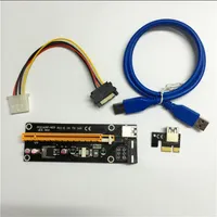 60 cm PCI-e PCIE PCI Express 1x ￠ 16x Riser USB 3 0 Extender Cable avec SATA ￠ 4pin IDE MOLEX ALIMENTATION POUR BTC MINER RIG275J