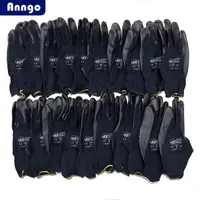 Work Gloves PU Coated Nitrile Safety Glove for Mechanic Working Nylon Cotton Palm Hand Protection CE EN388 OEM
