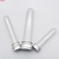 30ml 40ml 100ml 50pcs Excelentes tubos de teste de plástico transparentes de alumínio garrafas vazias garrafas de doces de sal qty327v