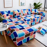 Sofa Cover Set Geometric Couch Cover Sofa ￩lastique pour le salon Animons Corner en forme de chaise longue351n