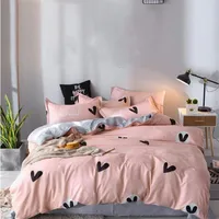 Tasarımcı Yatak Yeterleri Setleri Yatak Seti% 100 Polyester Fiber Ev Kısa Bitki Yastık Kılıfı Nevresim Setleri Konforlu Blanke301y