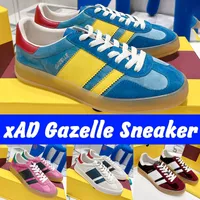 Tasarımcı Xad Gazelle Sıradan Ayakkabı Erkekler Sneaker Pembe Mavi İpek Yeşil Kırmızı Kadife Beyaz Süet Bej Ebony Canvas Lüks Erkekler Kadın Spor Ayakkabıları Üst Kalite Moda Eğitmenleri
