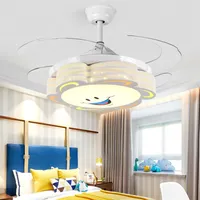 Decoração do quarto do quarto infantil Luzes LED para ventilador de ventilador de teto de quarto ventiladores de teto com luzes com luzes Controle remoto325D