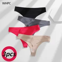 Kadın Panties 3pcs/Set G-String Thong Kadın Tangaları İpek iç çamaşırı seksi kadın tanga Pantys Kadın Lingerie S-3xlwomen's