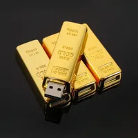 Gerçek Kapasite Altın USB Flash Drive 32GB Külçe Altın Çubuk Kalem Sürücü Flaş Bellek Çubuğu Drives16GB 8GB 4GB Yaratıcı Hediye USB2 0306K