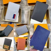 Compact Pocket Organizer Walls Mens Designer Card Holder de Poche Slender M60502 mode kort flera plånbok nyckelmynt blomma duk