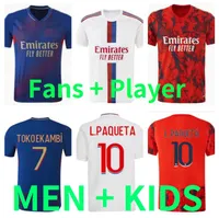 22 23 Lyon BOATENG CHERKI L.PAQUETA Soccer Jerseys Fans player Version AOUAR DEMBELE KADEWERE TOLISSO TETE CHERKI 2022 2023 Adult Kids Kit Football Shirt